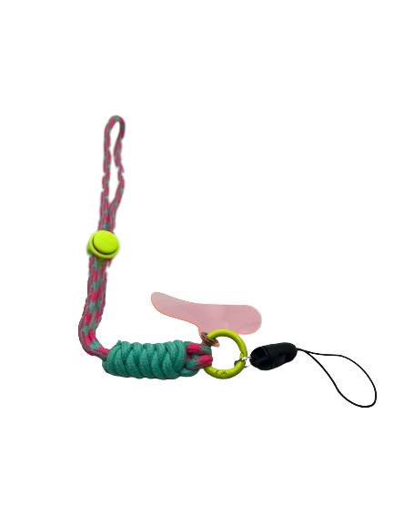 Pulsera de muñeca rosa y verde